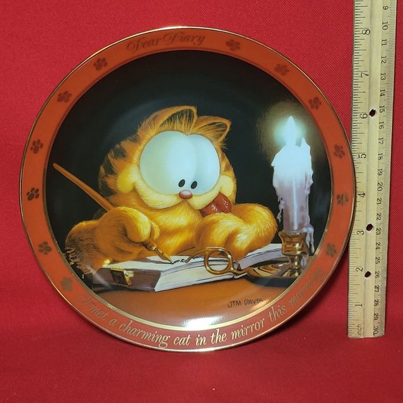 Garfield The Charming Cat Plate 1978 Dear Diary Series - Picture 8 of 12